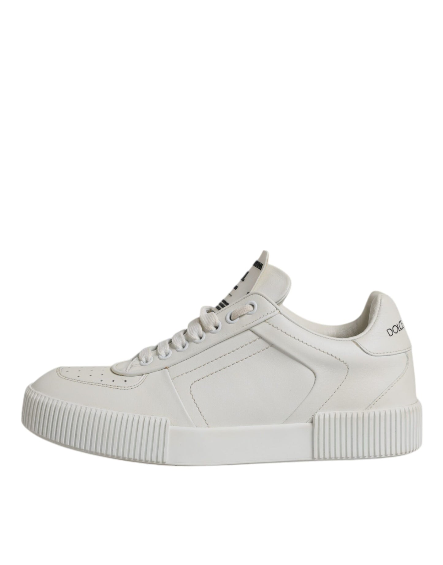 Dolce & Gabbana White Miami Leather Low Top Sneakers Shoes - from Dolce & Gabbana