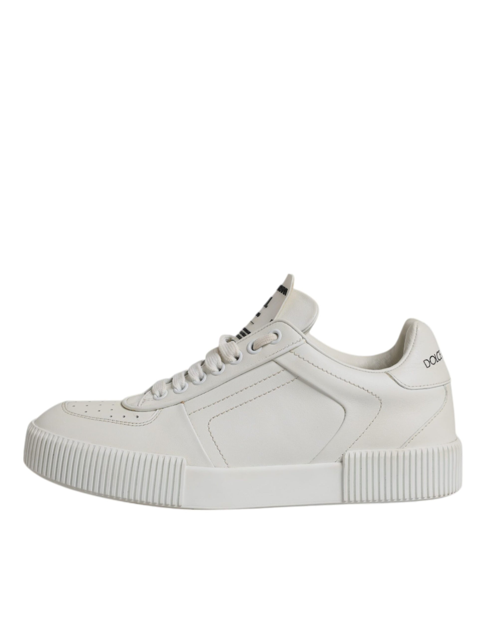 Dolce & Gabbana White Miami Leather Low Top Sneakers Shoes - from Dolce & Gabbana