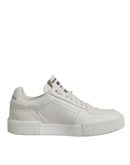 Dolce & Gabbana White Miami Leather Low Top Sneakers Shoes - from Dolce & Gabbana