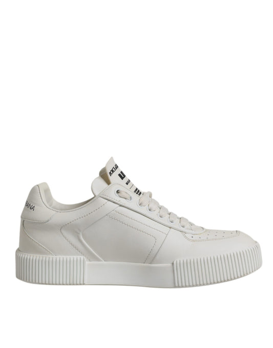 Dolce & Gabbana White Miami Leather Low Top Sneakers Shoes - from Dolce & Gabbana