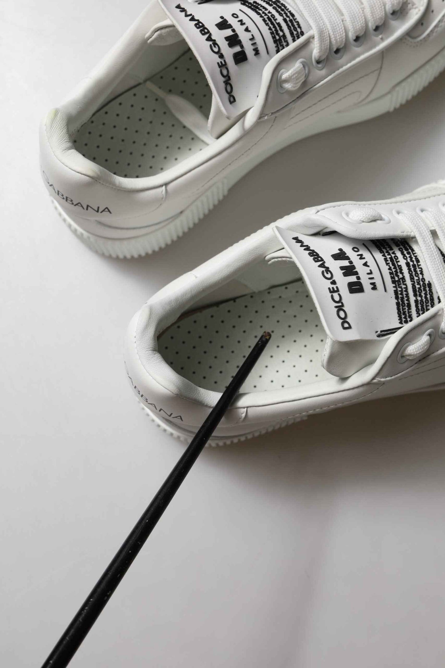 Dolce & Gabbana White Miami Leather Low Top Sneakers Shoes by Dolce & Gabbana