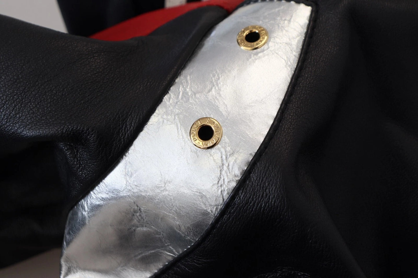 Dolce &amp; Gabbana Black Leather Hooded Blouson Jacket