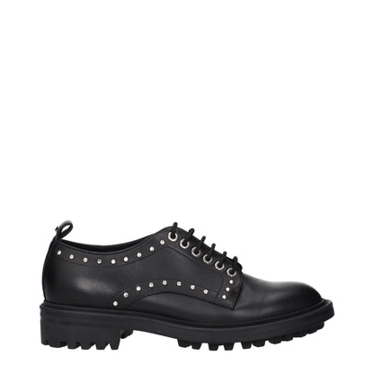 Max Mara Black Leather Oxfords And Derbies