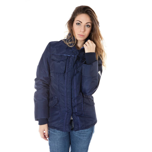 ENRICO COVERI Blue Nylon Jackets &amp; Coat