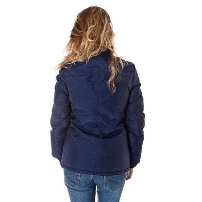 ENRICO COVERI Blue Nylon Jackets &amp; Coat