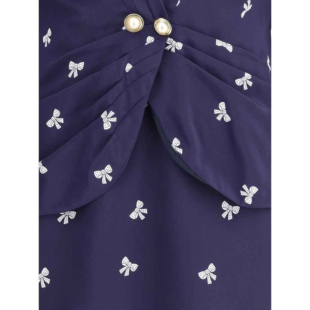 Alessandra Rich Bow patterned short Dress