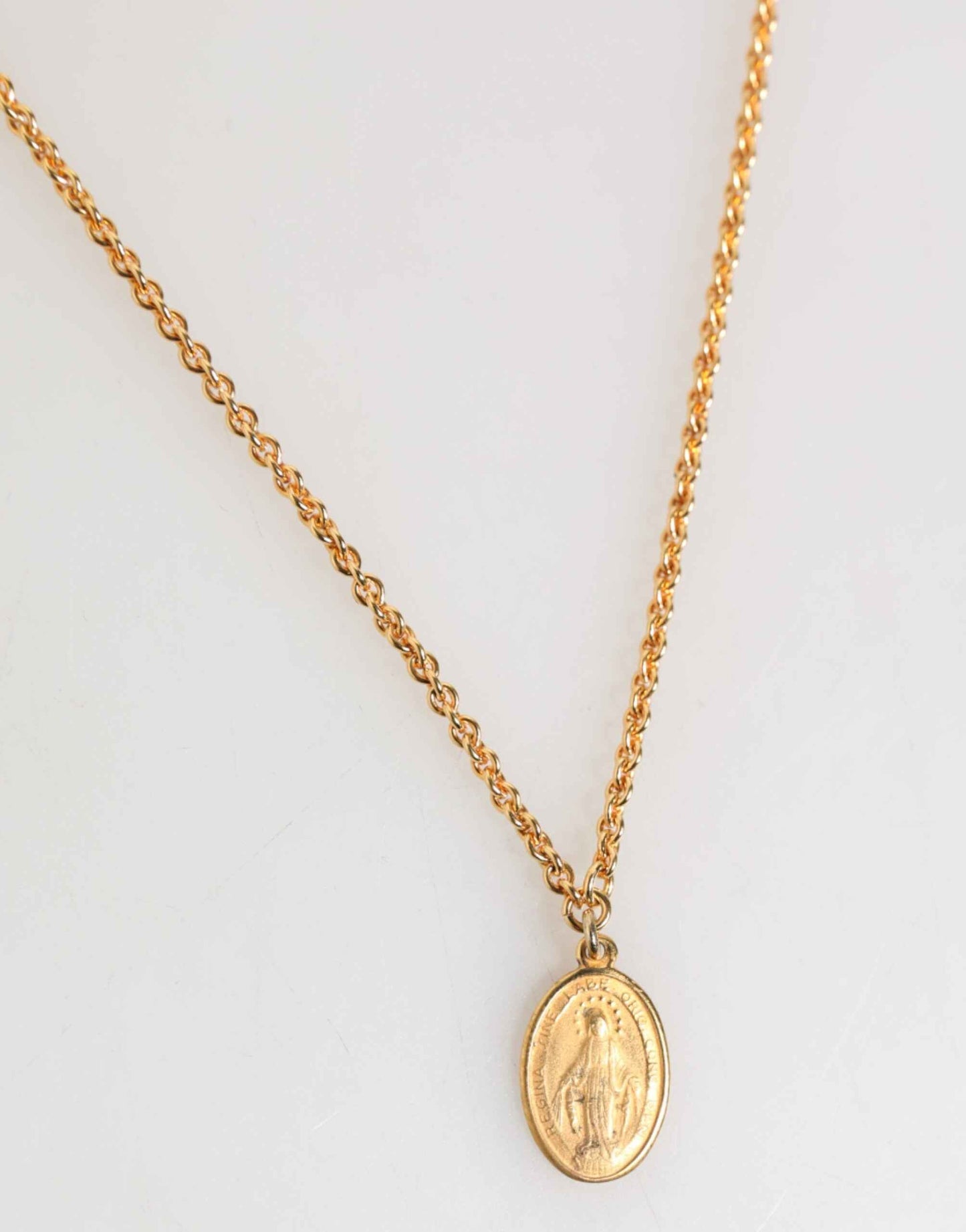 Dolce & Gabbana Gold Medallion Metal Chain Charm Men Pendant Necklace by Dolce & Gabbana