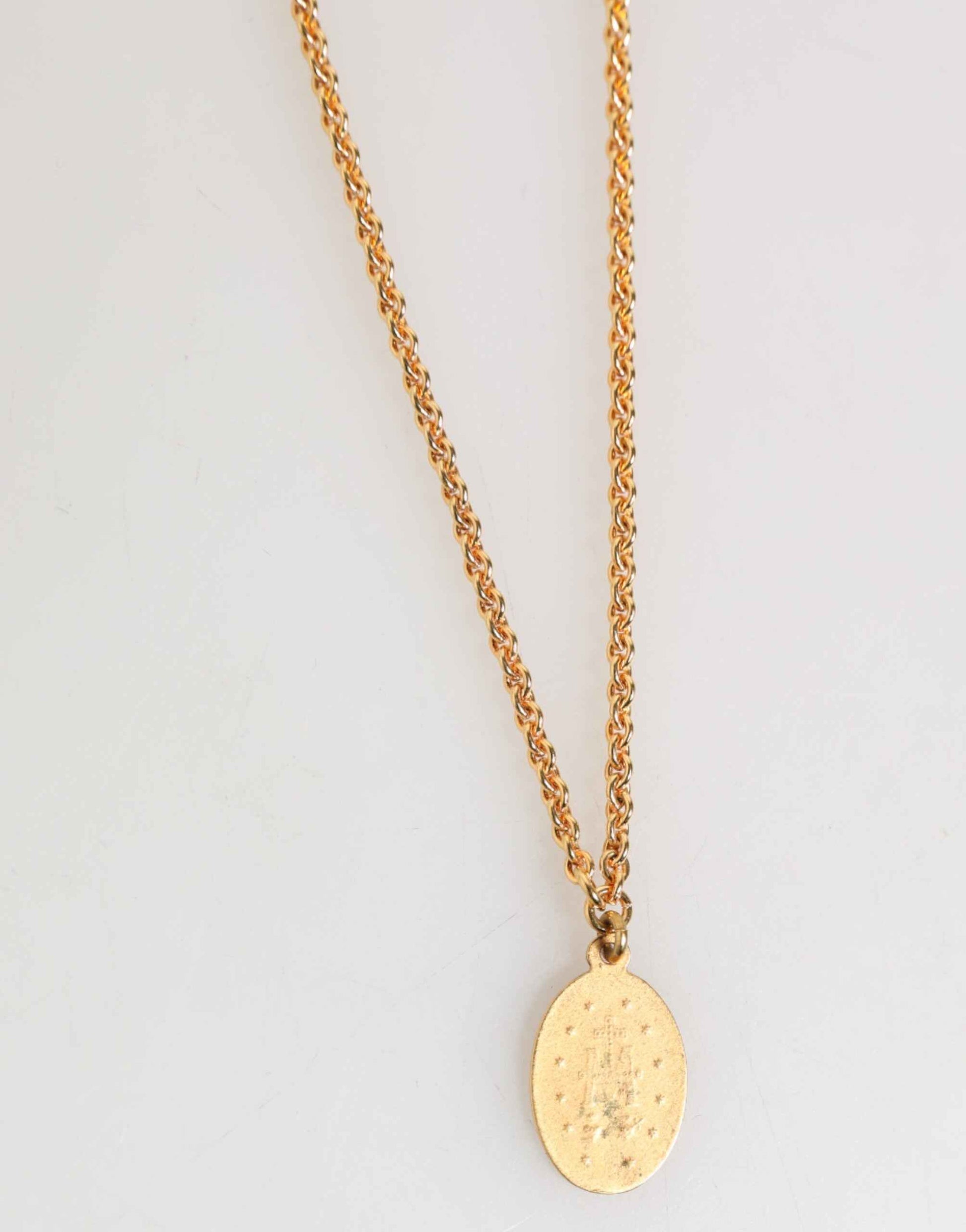 Dolce & Gabbana Gold Medallion Metal Chain Charm Men Pendant Necklace by Dolce & Gabbana