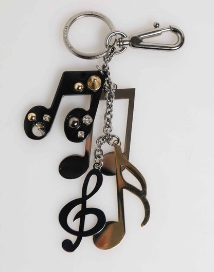Dolce & Gabbana Silver Musical Note Key Holder Keychain Bag Charm Keyring by Dolce & Gabbana