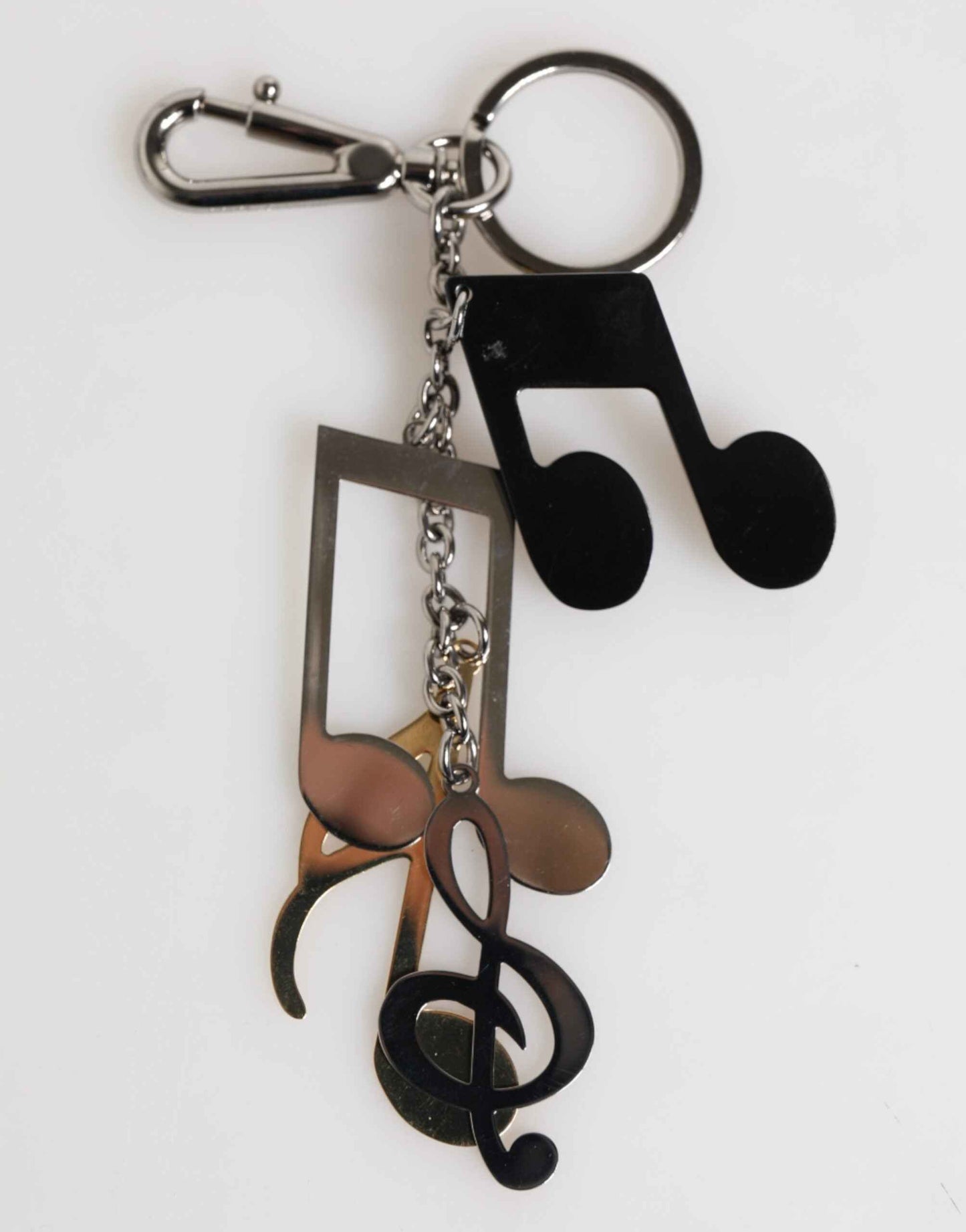 Dolce & Gabbana Silver Musical Note Key Holder Keychain Bag Charm Keyring by Dolce & Gabbana