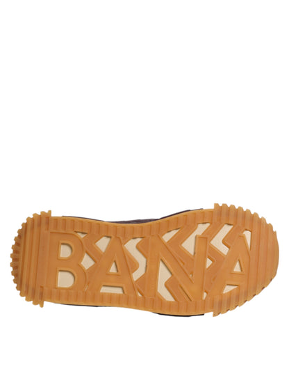 Dolce & Gabbana Beige Neoprene DG Logo NS1 Lace Sneakers Shoes - from Dolce & Gabbana