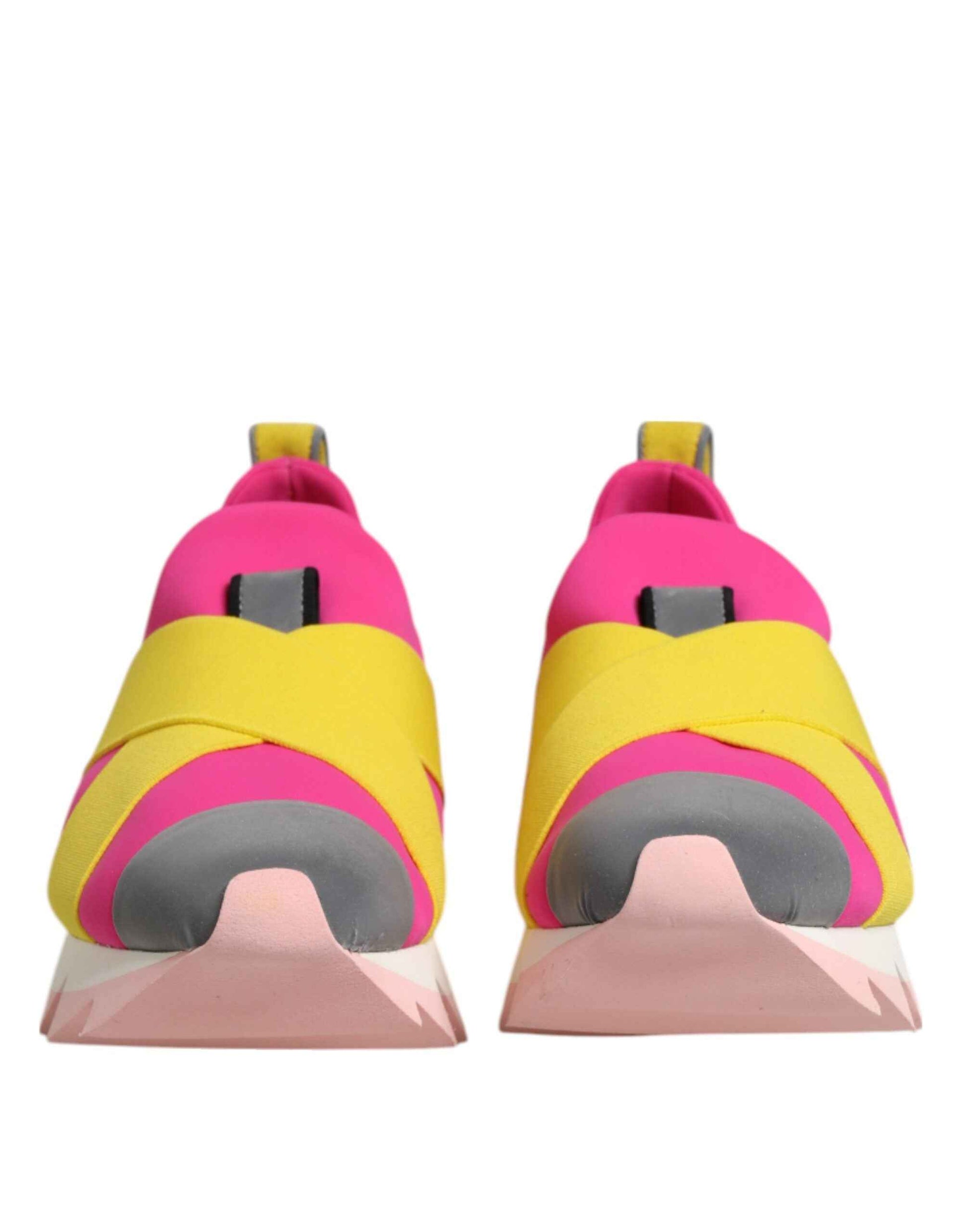 Dolce & Gabbana Multicolor Neoprene Elastic Ibiza Sneakers Shoes by Dolce & Gabbana