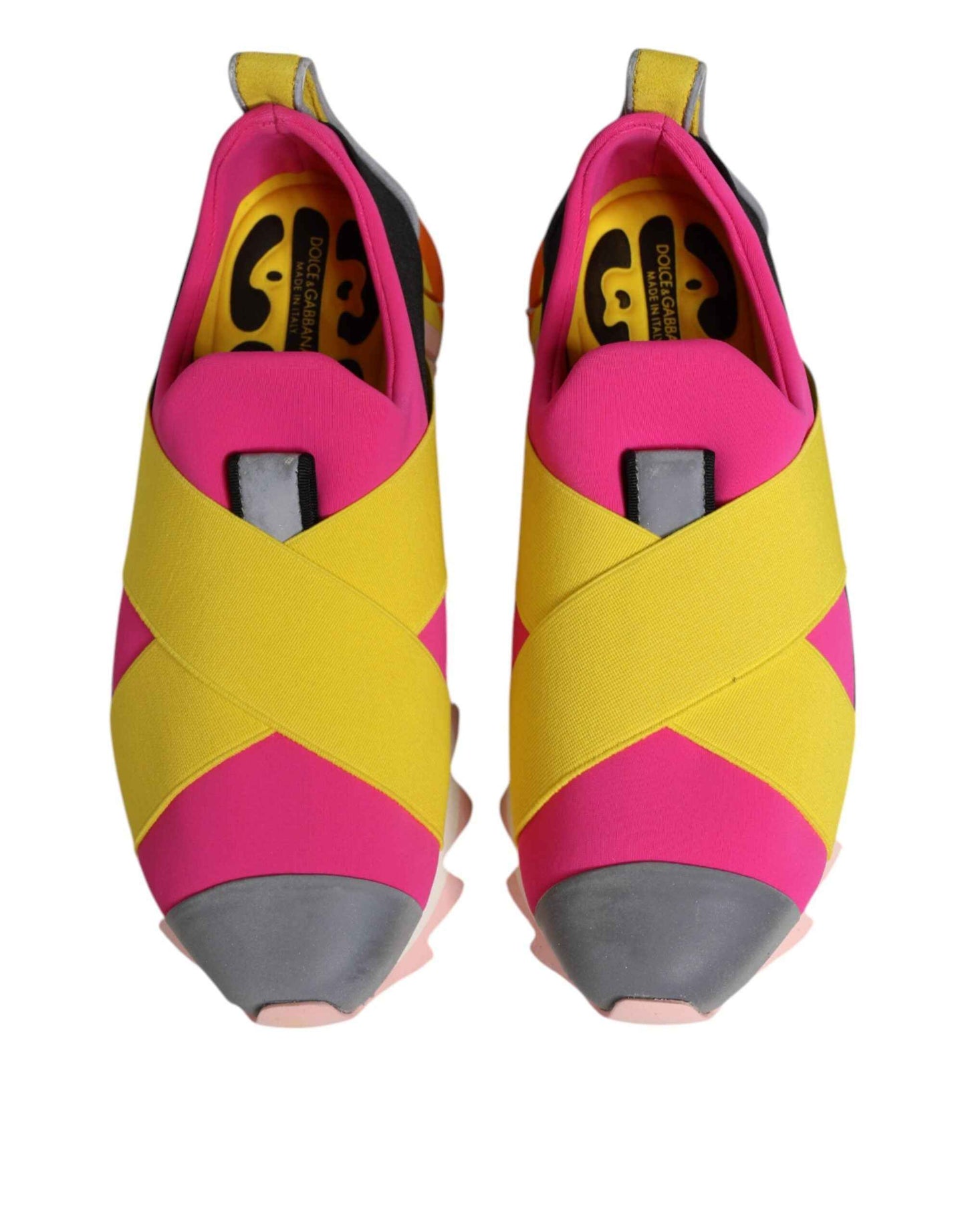 Dolce & Gabbana Multicolor Neoprene Elastic Ibiza Sneakers Shoes by Dolce & Gabbana