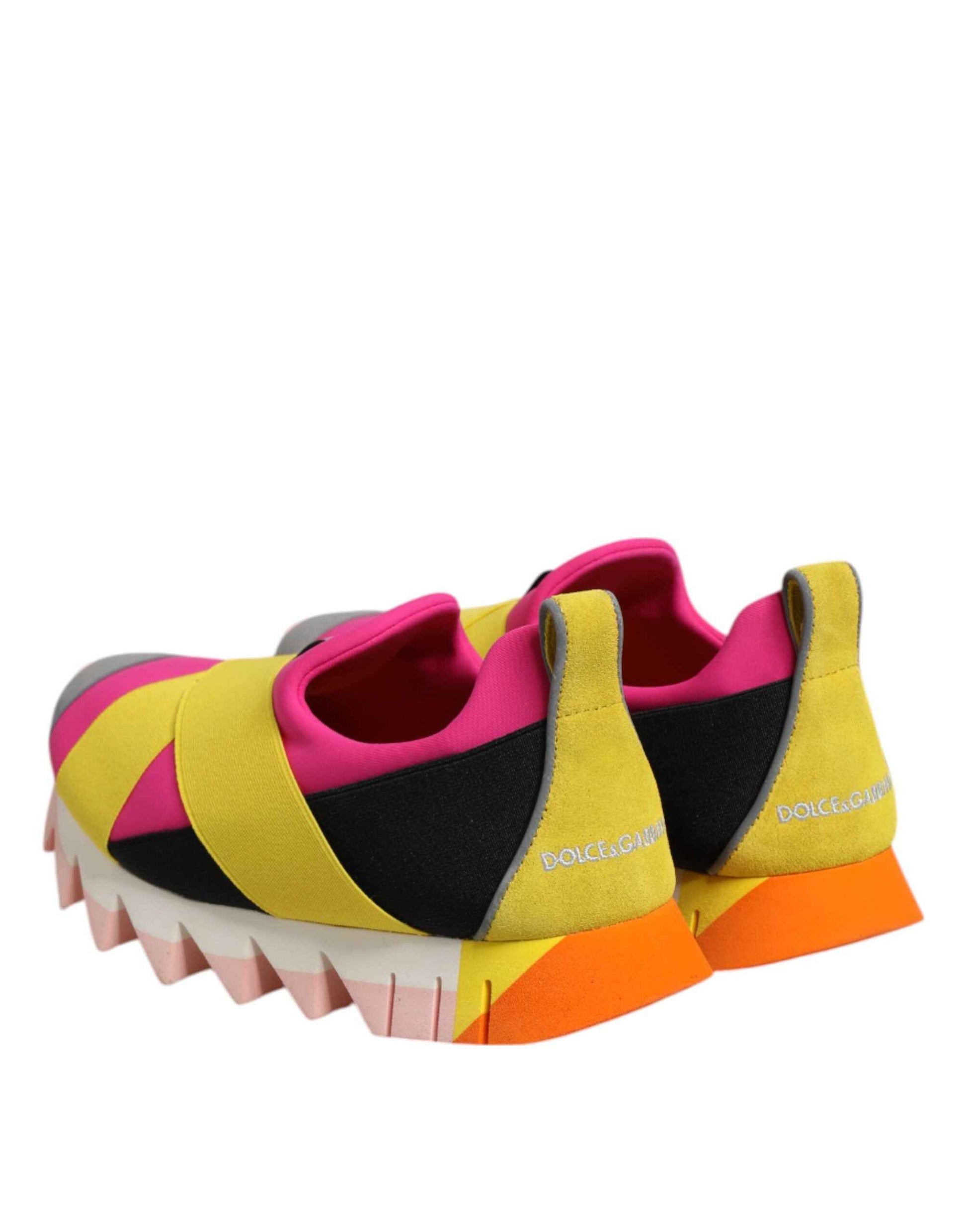Dolce & Gabbana Multicolor Neoprene Elastic Ibiza Sneakers Shoes by Dolce & Gabbana