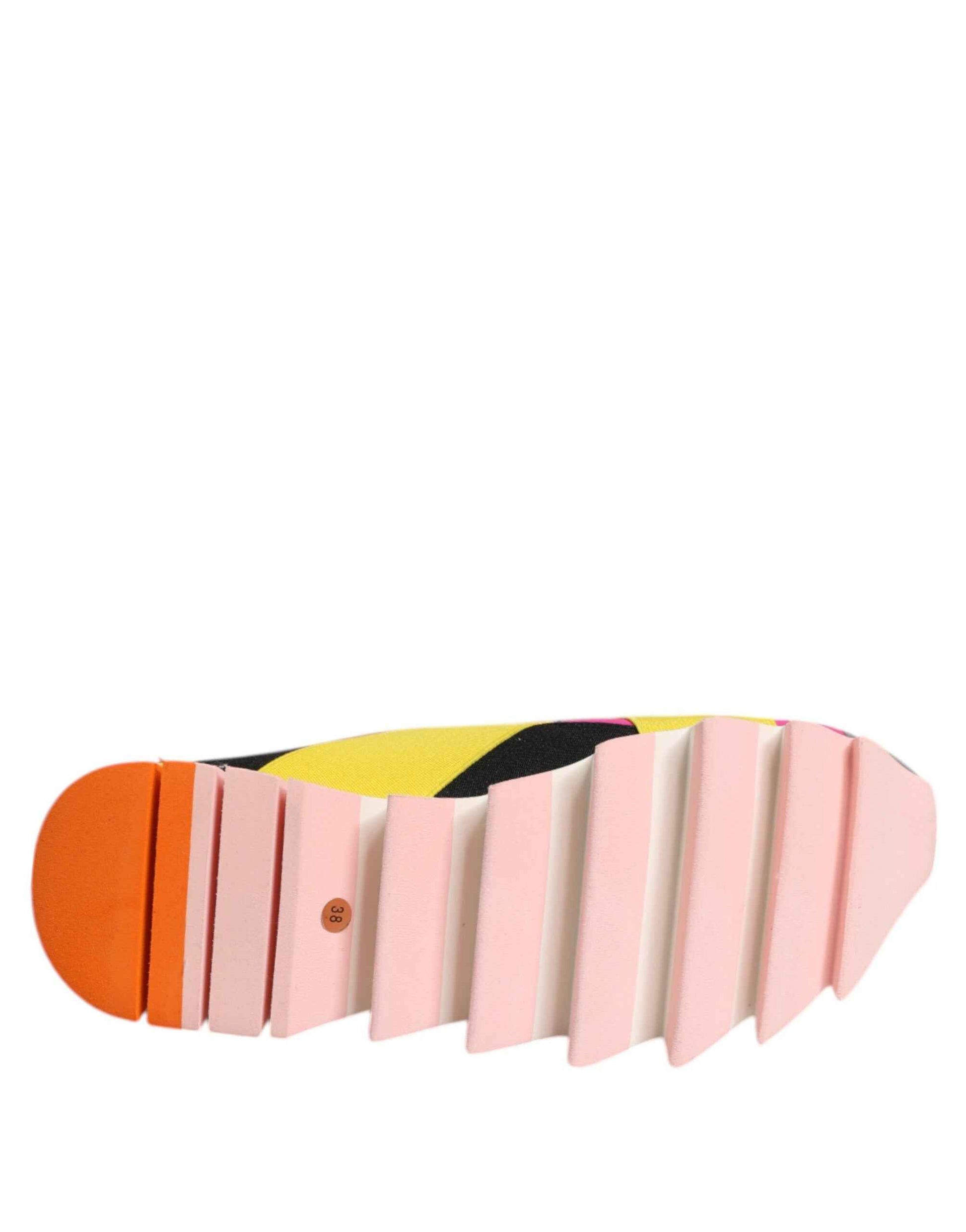 Dolce & Gabbana Multicolor Neoprene Elastic Ibiza Sneakers Shoes by Dolce & Gabbana