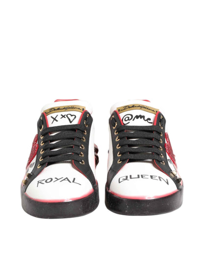 Dolce & Gabbana Multicolor Portofino Low Top Sneakers Shoes by Dolce & Gabbana