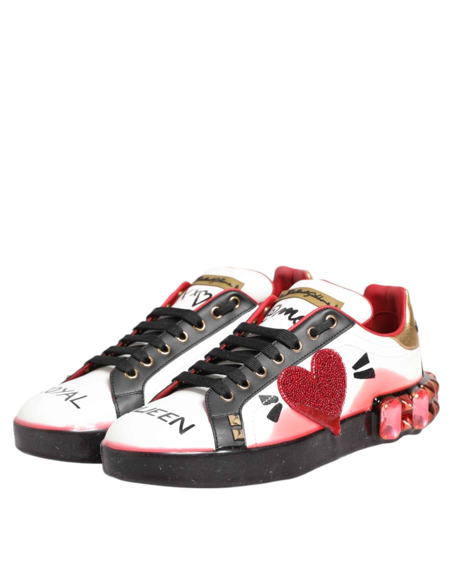 Dolce & Gabbana Multicolor Portofino Low Top Sneakers Shoes by Dolce & Gabbana