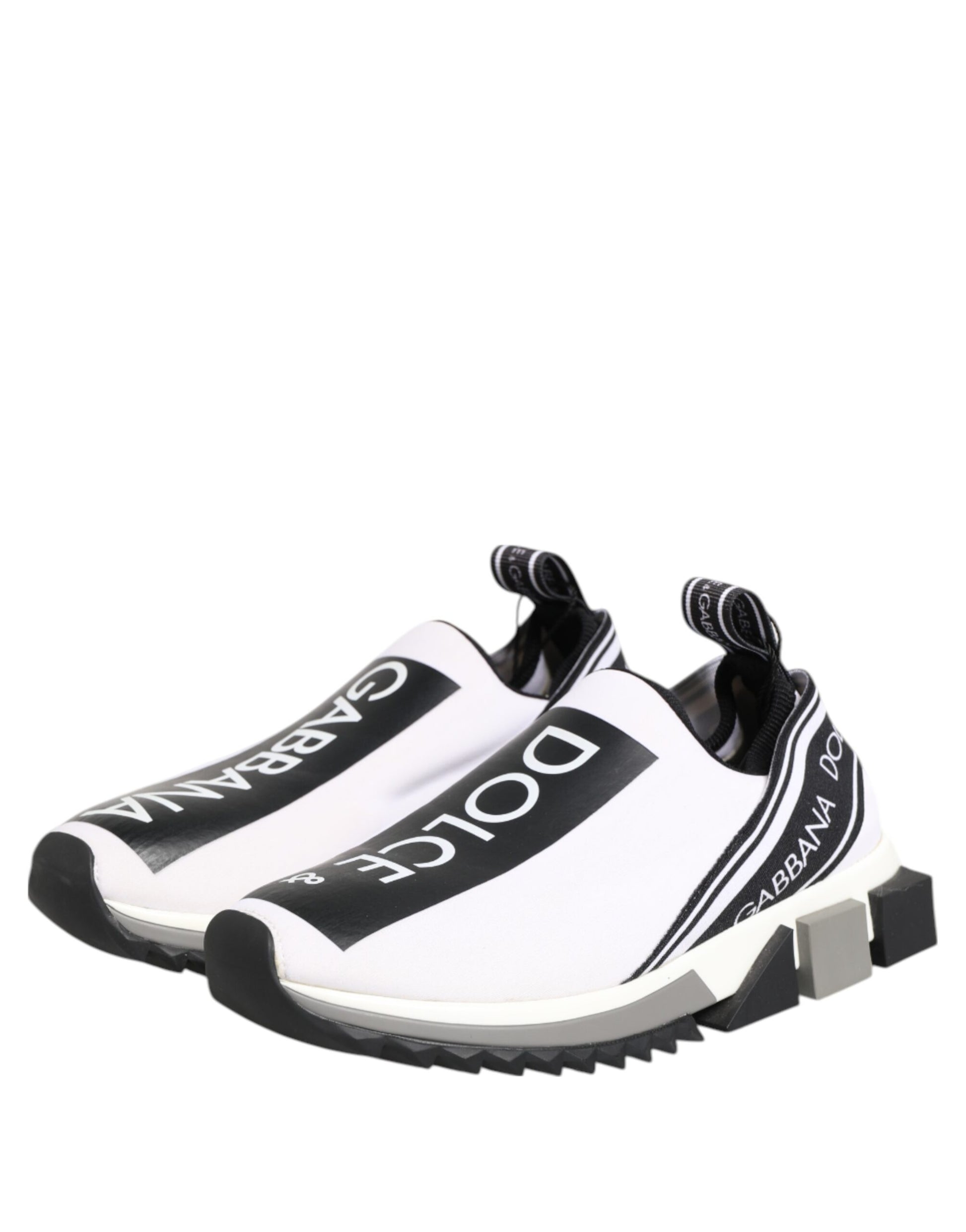 Dolce & Gabbana Black White Slip On Sorrento Sneakers Shoes - from Dolce & Gabbana