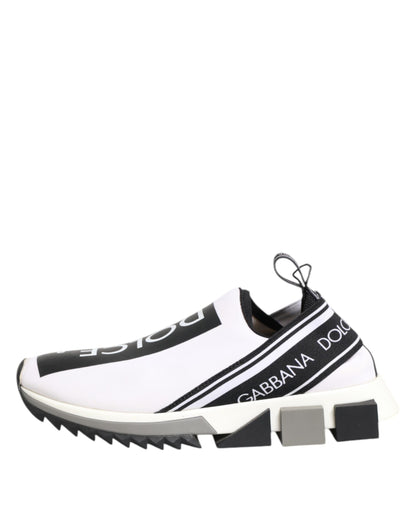 Dolce & Gabbana Black White Slip On Sorrento Sneakers Shoes - from Dolce & Gabbana