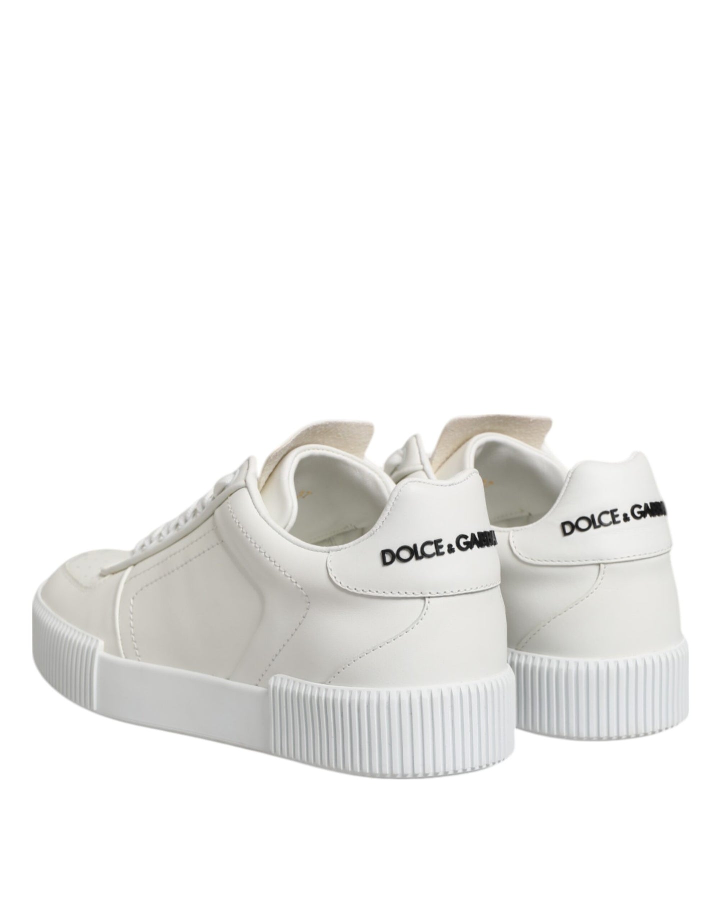 Dolce & Gabbana White Miami Leather Low Top Sneakers Shoes - from Dolce & Gabbana