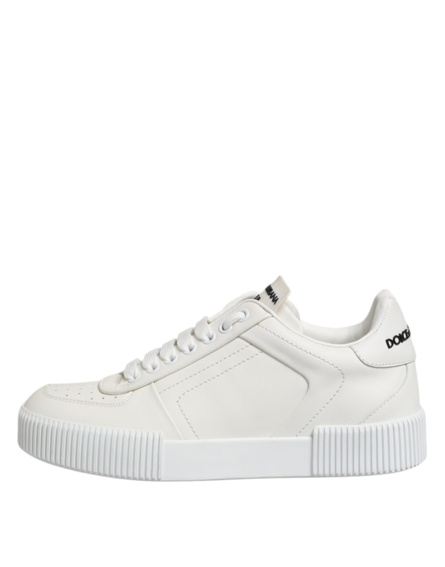 Dolce & Gabbana White Miami Leather Low Top Sneakers Shoes - from Dolce & Gabbana