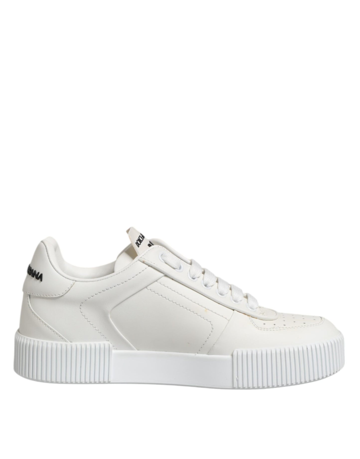 Dolce & Gabbana White Miami Leather Low Top Sneakers Shoes - from Dolce & Gabbana