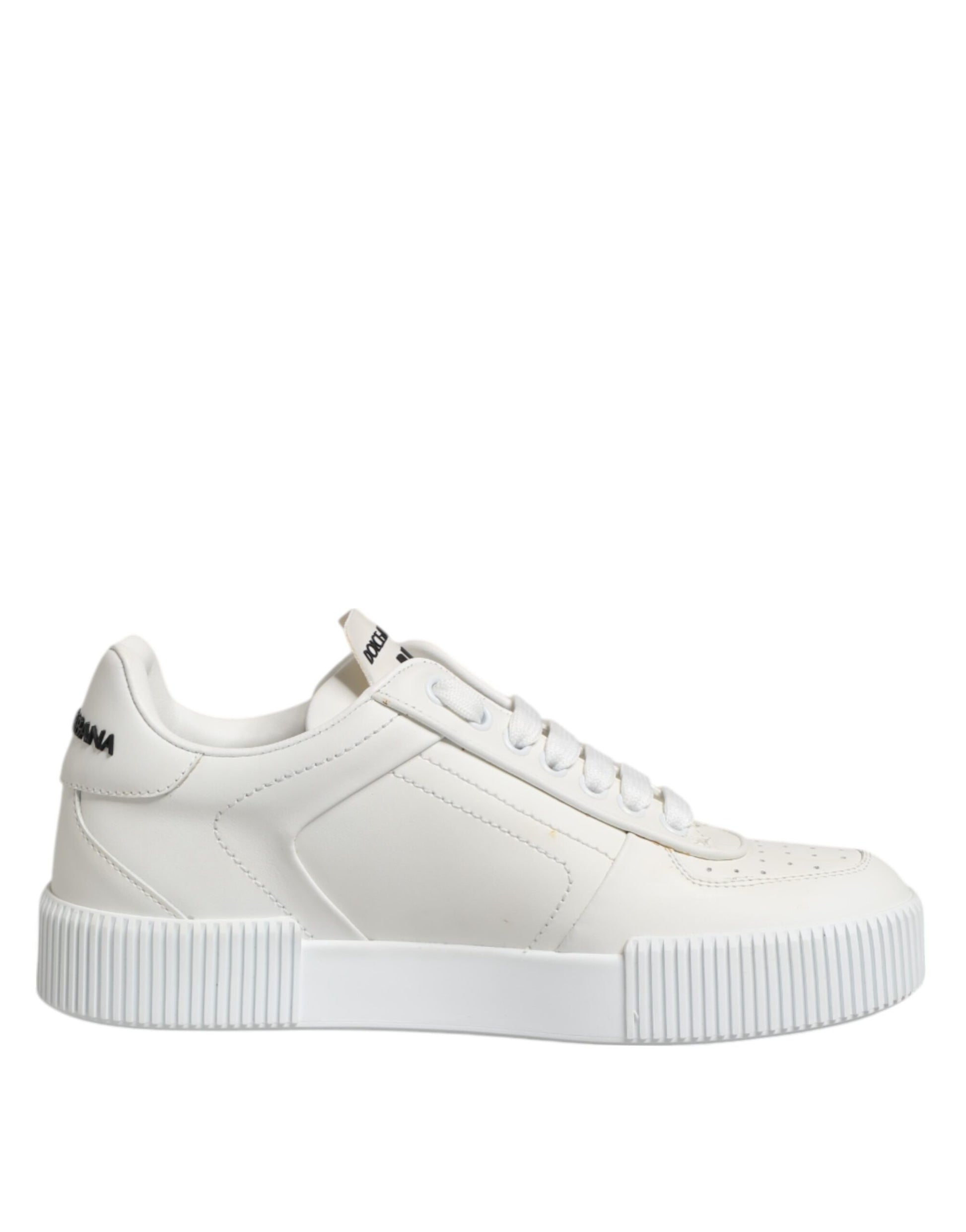 Dolce & Gabbana White Miami Leather Low Top Sneakers Shoes - from Dolce & Gabbana