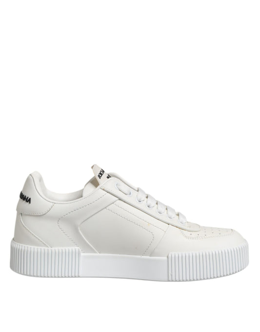 Dolce & Gabbana White Miami Leather Low Top Sneakers Shoes - from Dolce & Gabbana