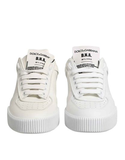 Dolce & Gabbana White Miami Leather Low Top Sneakers Shoes by Dolce & Gabbana