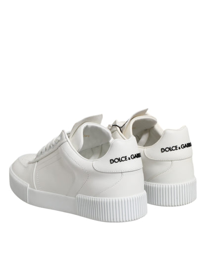 Dolce & Gabbana White Miami Leather Low Top Sneakers Shoes - from Dolce & Gabbana