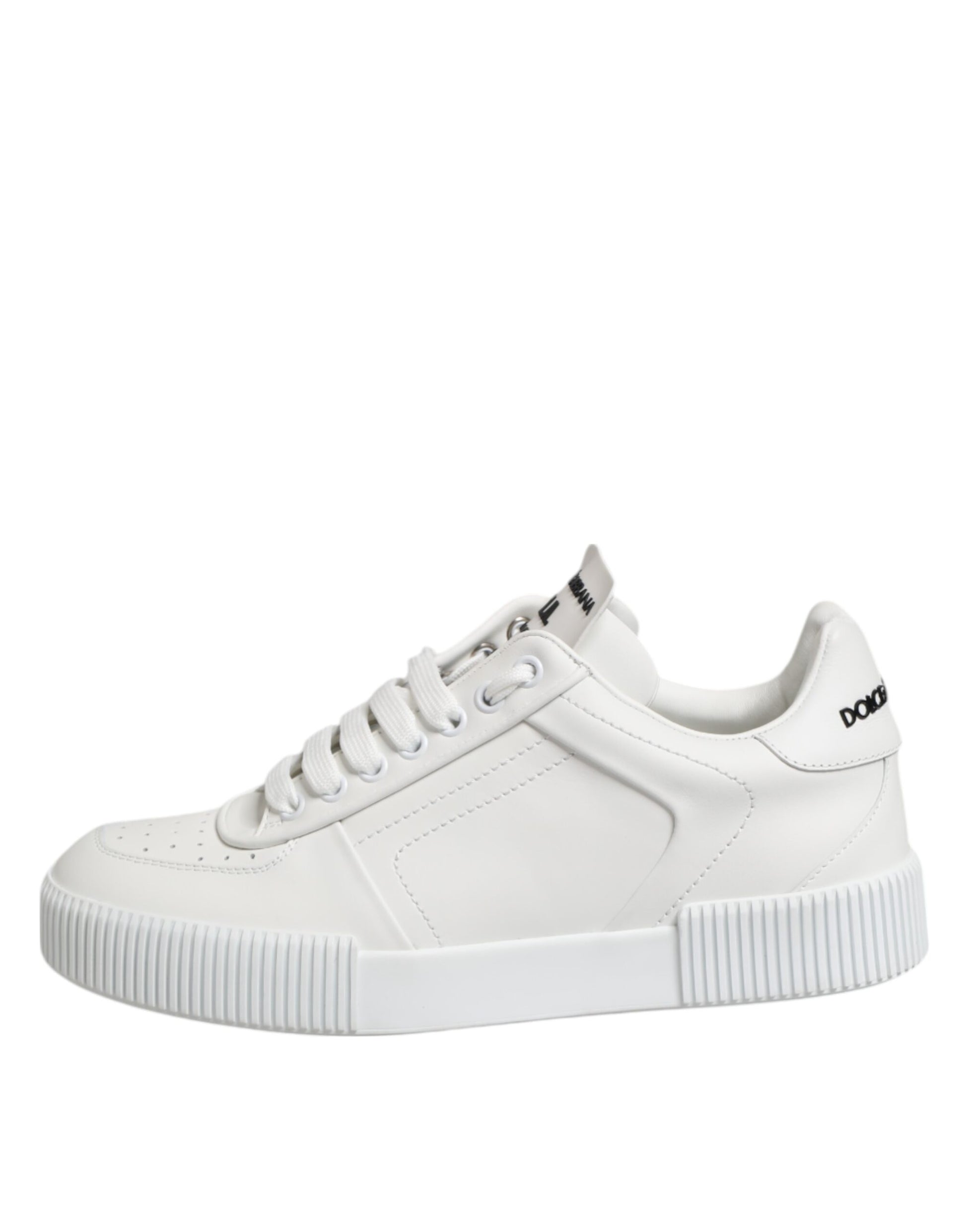 Dolce & Gabbana White Miami Leather Low Top Sneakers Shoes - from Dolce & Gabbana