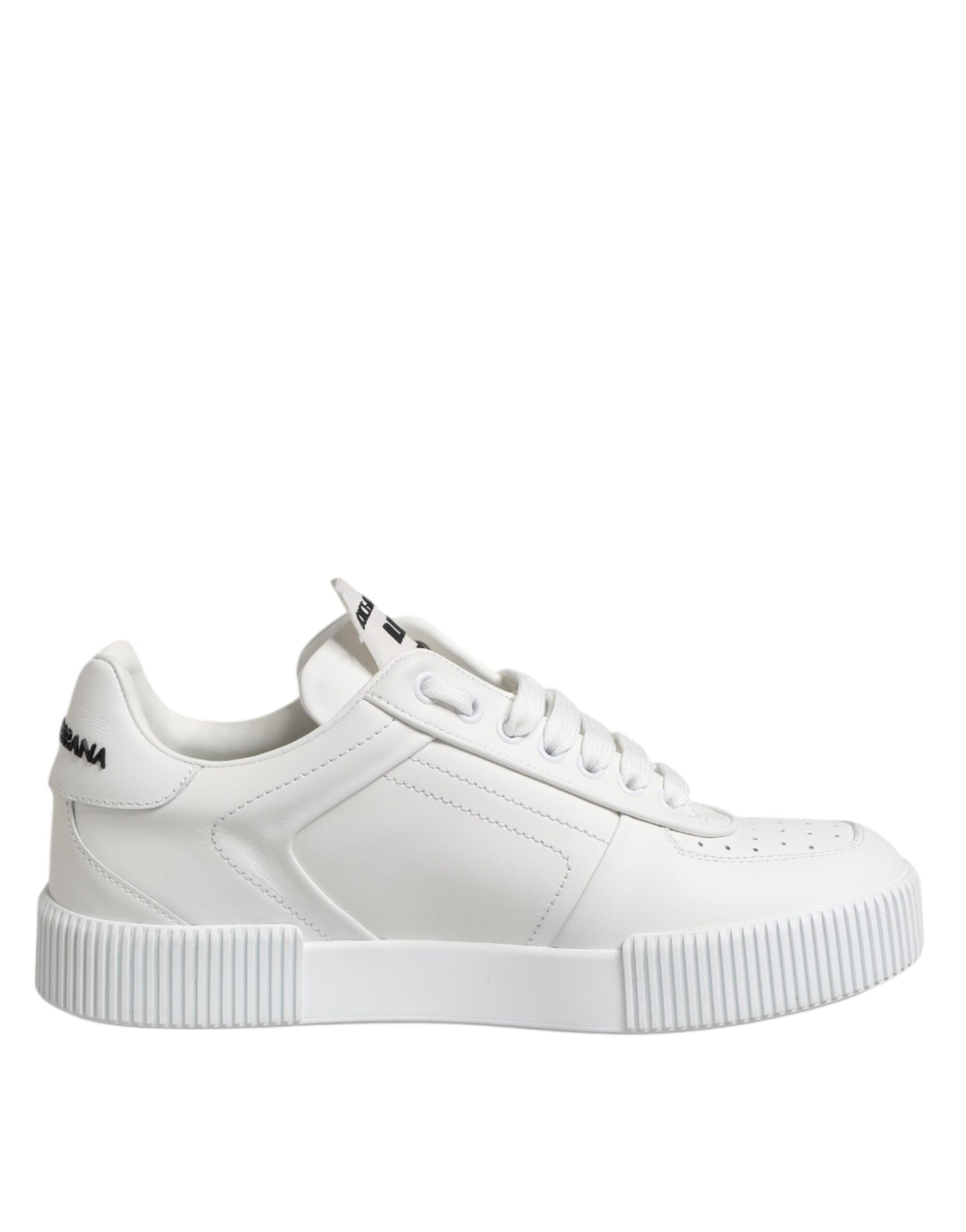 Dolce & Gabbana White Miami Leather Low Top Sneakers Shoes - from Dolce & Gabbana
