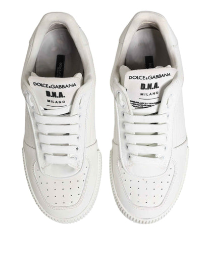 Dolce & Gabbana White Miami Leather Low Top Sneakers Shoes by Dolce & Gabbana