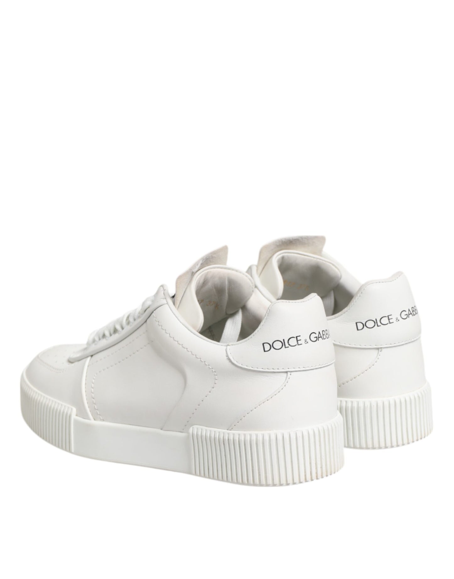 Dolce & Gabbana White Miami Leather Low Top Sneakers Shoes - from Dolce & Gabbana