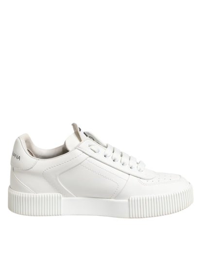 Dolce & Gabbana White Miami Leather Low Top Sneakers Shoes - from Dolce & Gabbana