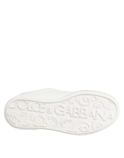 Dolce & Gabbana White Miami Leather Low Top Sneakers Shoes - from Dolce & Gabbana