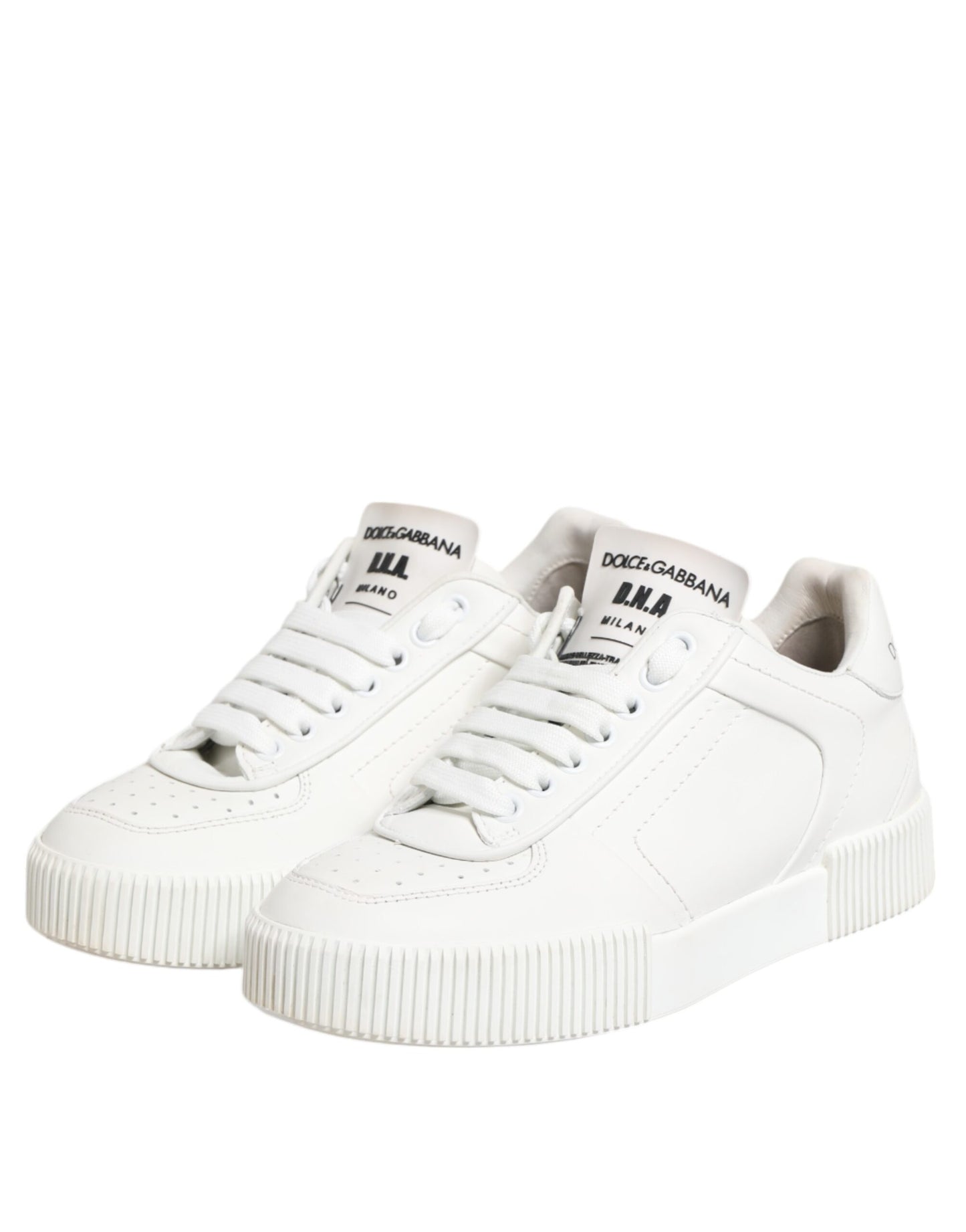 Dolce & Gabbana White Miami Leather Low Top Sneakers Shoes - from Dolce & Gabbana
