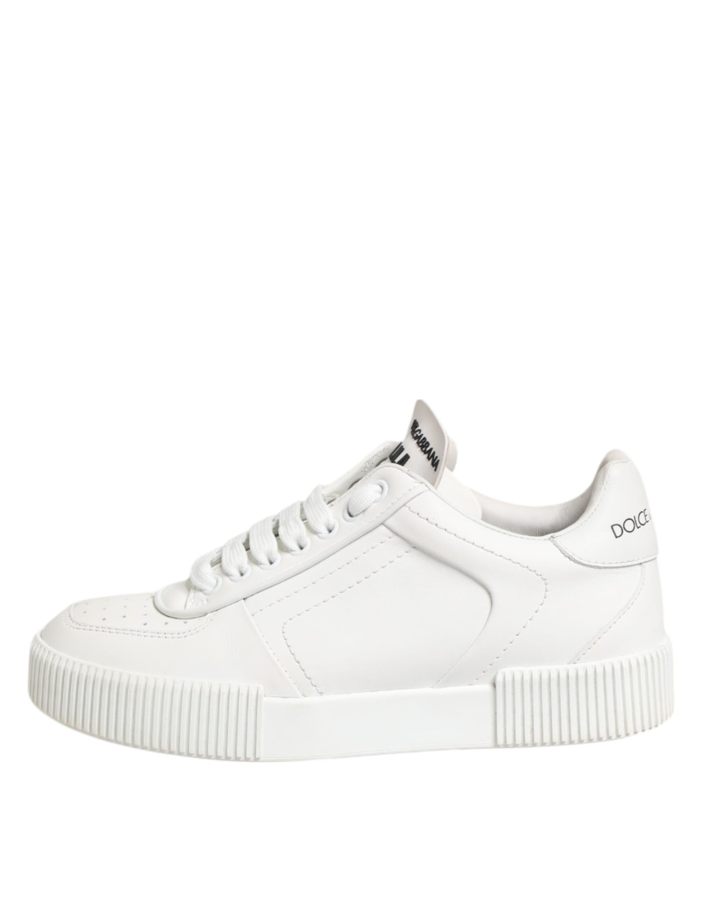 Dolce & Gabbana White Miami Leather Low Top Sneakers Shoes - from Dolce & Gabbana