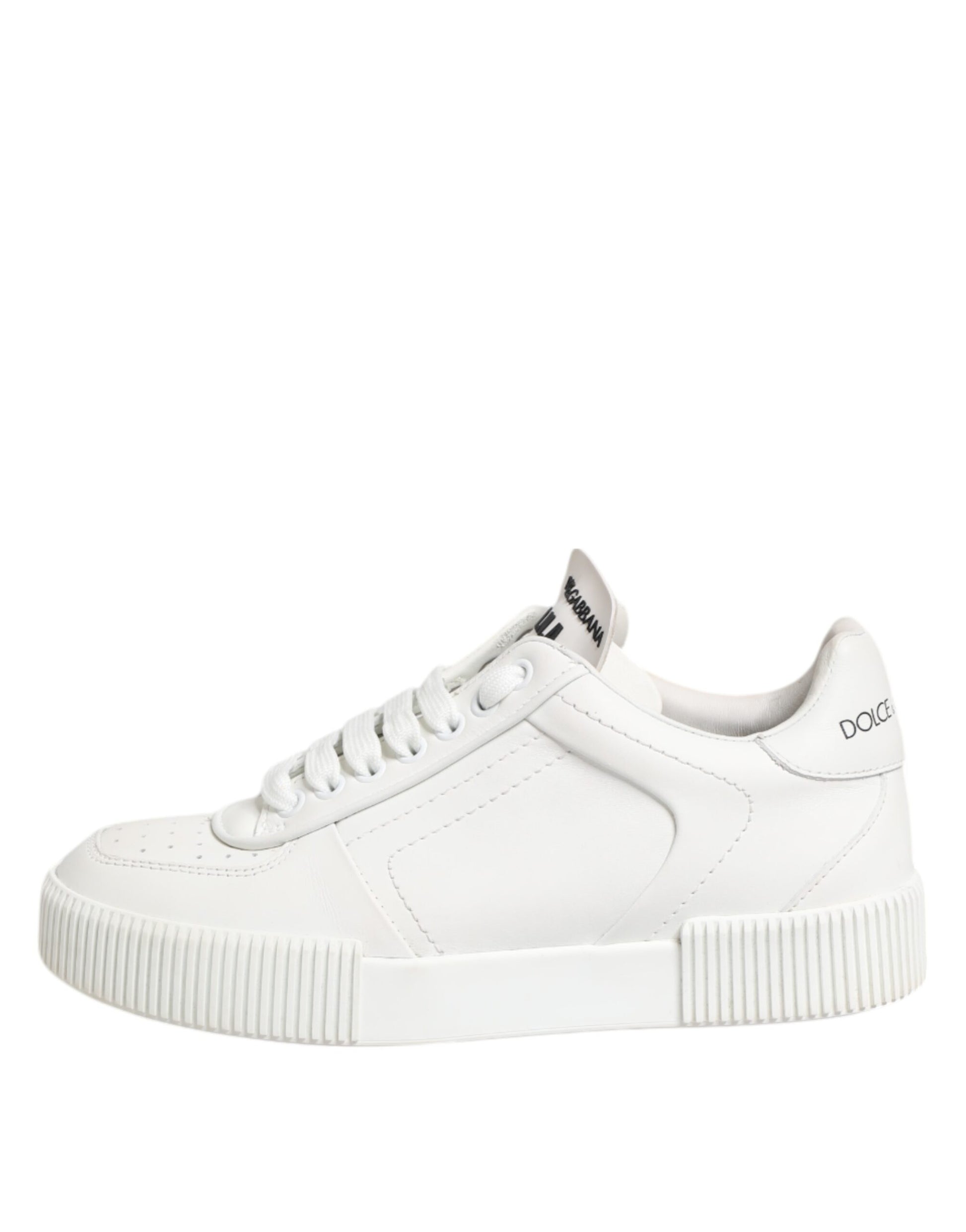 Dolce & Gabbana White Miami Leather Low Top Sneakers Shoes - from Dolce & Gabbana