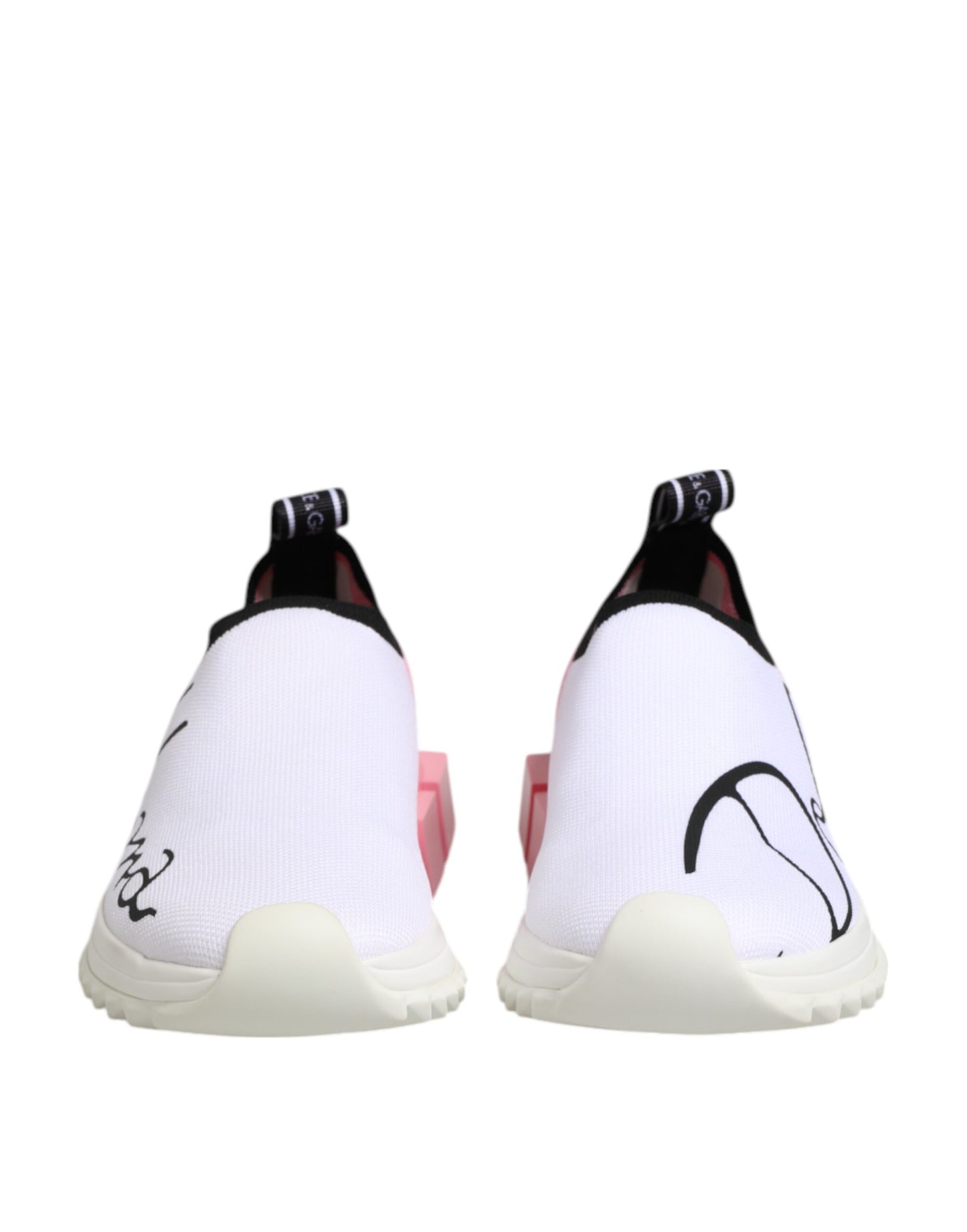 Dolce & Gabbana White Pink Low Top Sorrento Sneakers Shoes - from Dolce & Gabbana