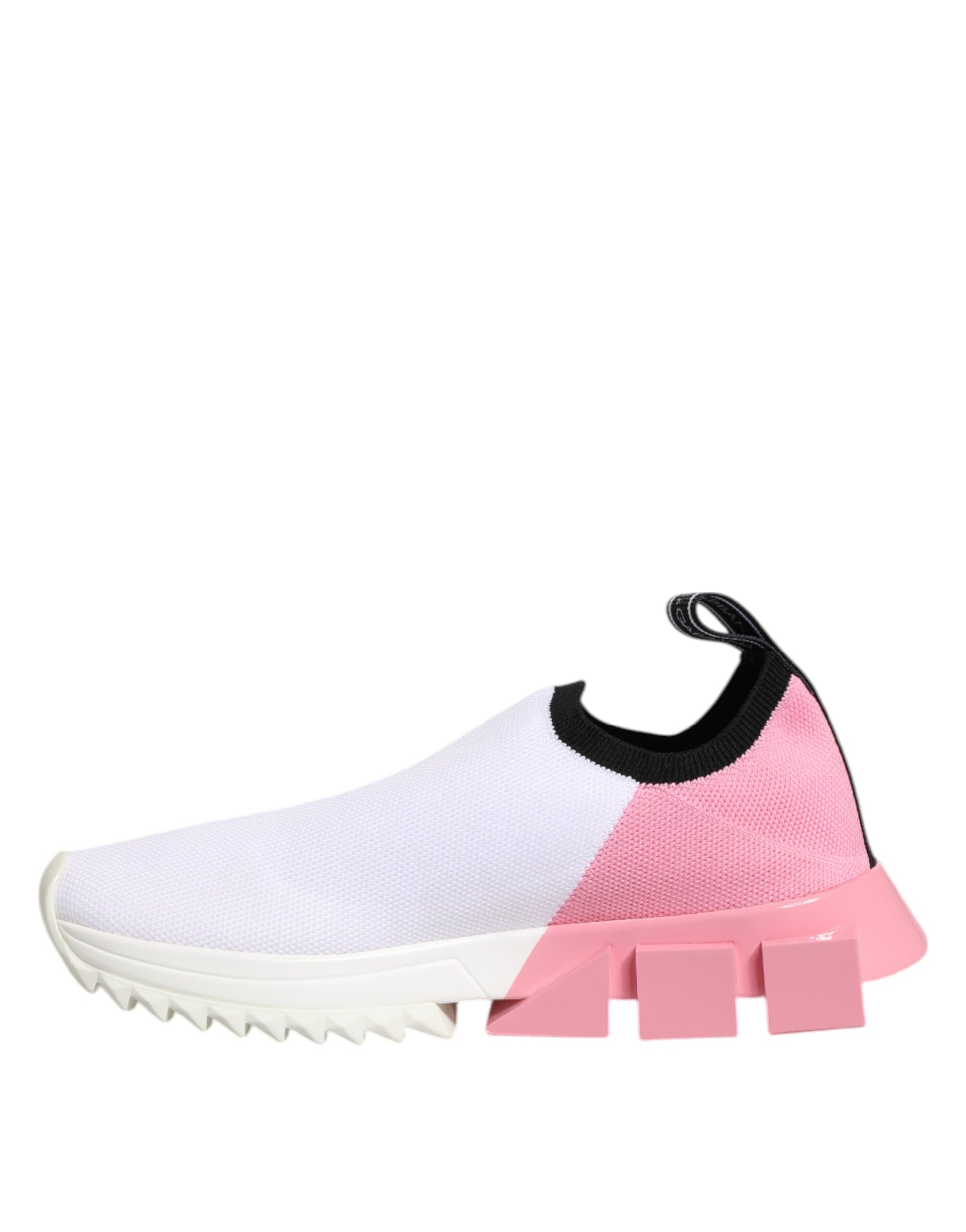 Dolce & Gabbana White Pink Low Top Sorrento Sneakers Shoes - from Dolce & Gabbana