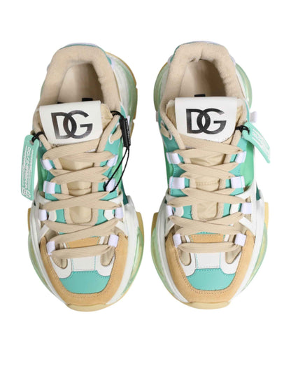 Dolce & Gabbana Multicolor Leather Airmaster Low Top Sneakers Shoes by Dolce & Gabbana