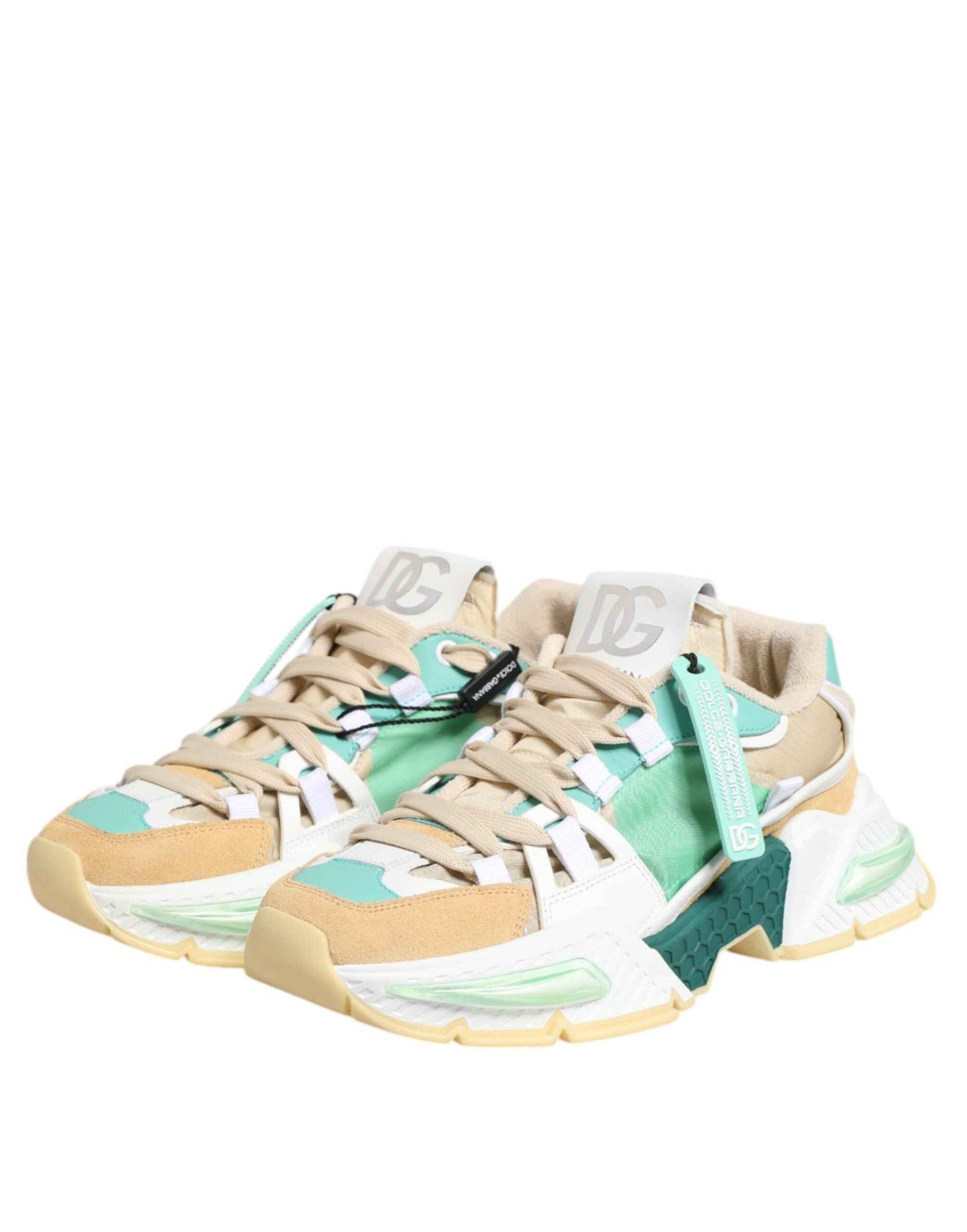 Dolce & Gabbana Multicolor Leather Airmaster Low Top Sneakers Shoes by Dolce & Gabbana