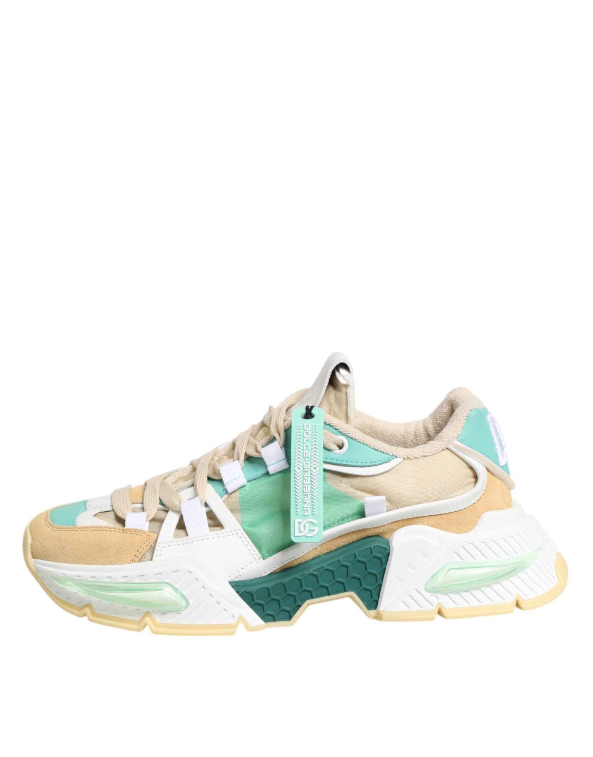 Dolce & Gabbana Multicolor Leather Airmaster Low Top Sneakers Shoes by Dolce & Gabbana