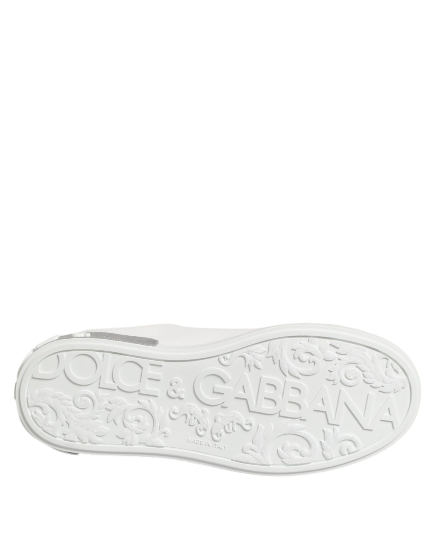 Dolce & Gabbana White Purple Leather Low Top Sneakers Shoes - from Dolce & Gabbana