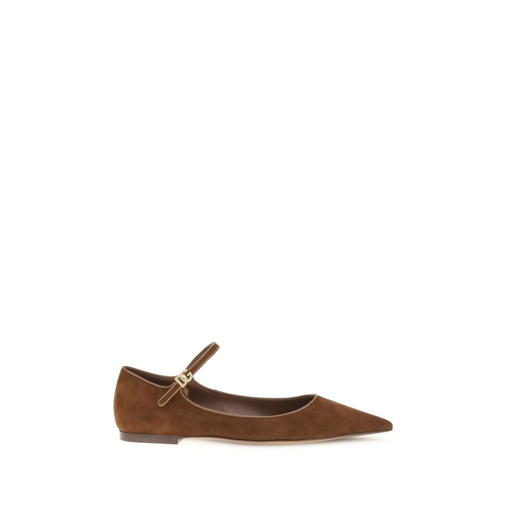 Dolce &amp; Gabbana Suede and nappa leather Ballerinas