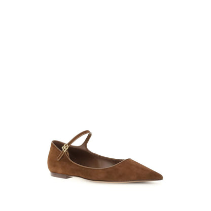 Dolce &amp; Gabbana Suede and nappa leather Ballerinas