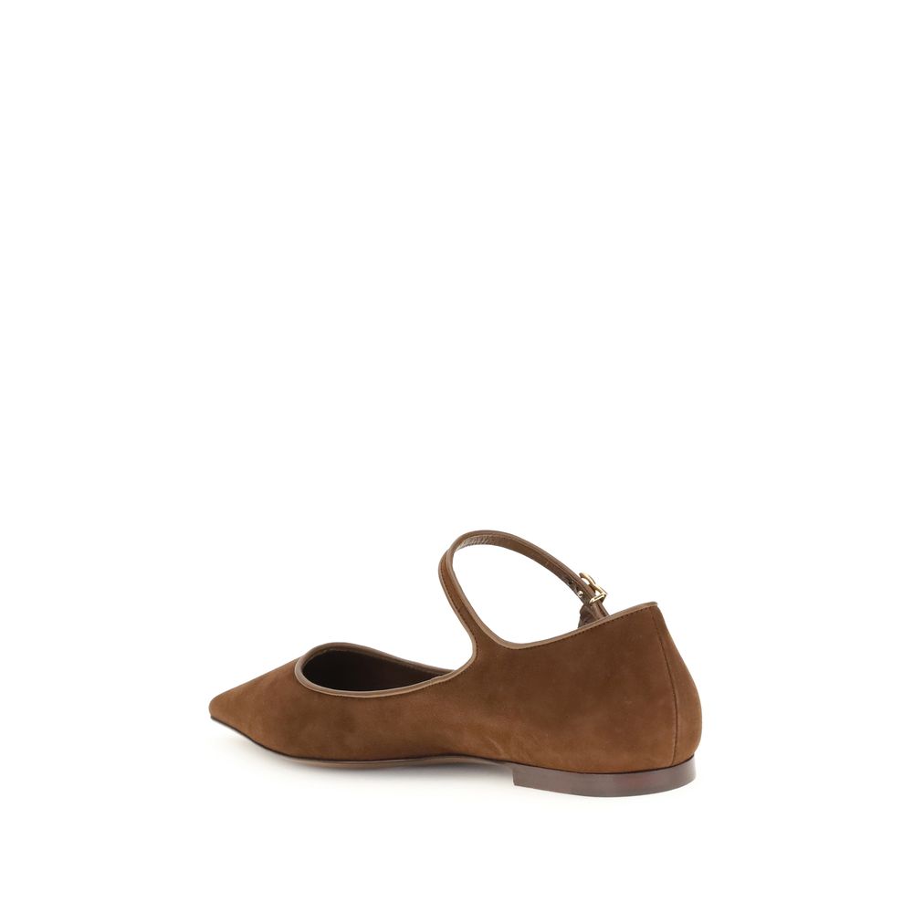 Dolce &amp; Gabbana Suede and nappa leather Ballerinas