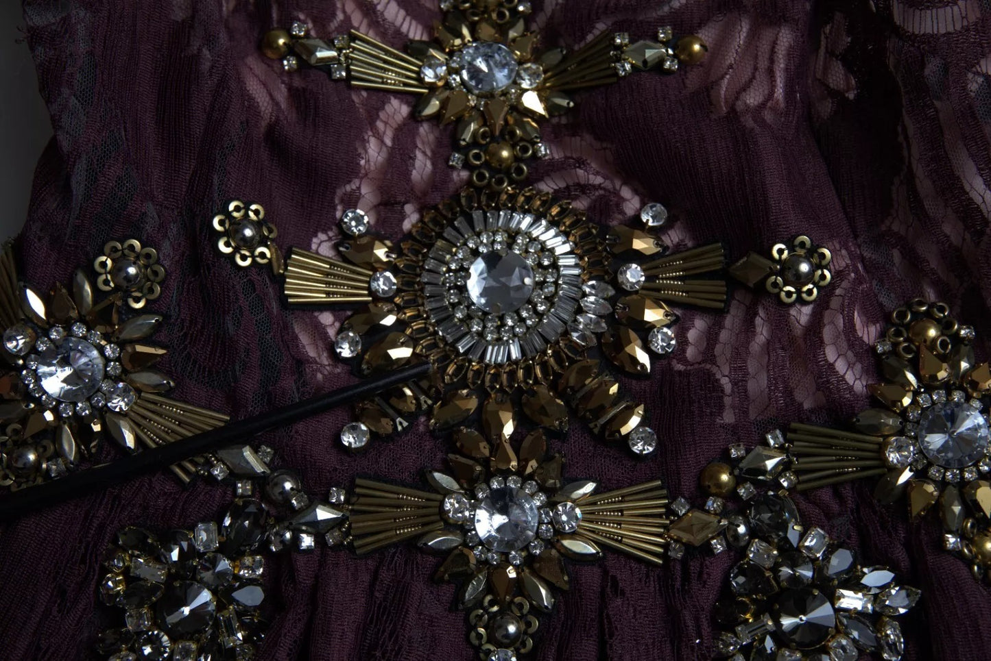 Dolce & Gabbana Purple Viscose Crystal A-Line Gown Dress - from Dolce & Gabbana