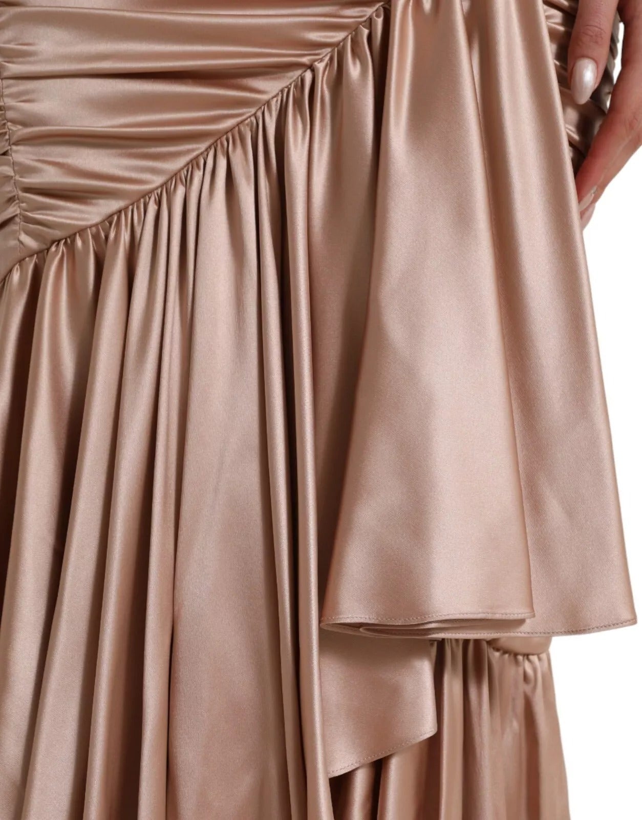 Dolce &amp; Gabbana Pink Silk Stretch Sheath Mermaid Gown Dress